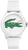 Lacoste 12.12 White Dial White Silicone Strap Watch for Men - 2011039