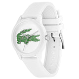 Lacoste 12.12 White Dial White Silicone Strap Watch for Men - 2011039