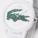 Lacoste 12.12 White Dial White Silicone Strap Watch for Men - 2011039