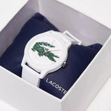 Lacoste 12.12 White Dial White Silicone Strap Watch for Men - 2011039