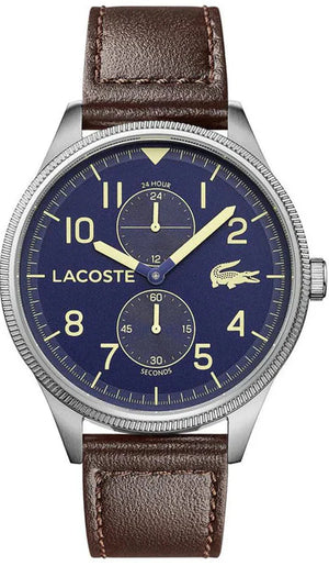 Lacoste Continental Blue Dial Brown Leather Strap Watch for Men - 2011040