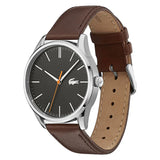 Lacoste Vienna Grey Dial Brown Leather Strap Watch for Men - 2011045