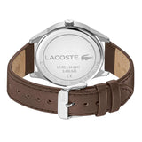 Lacoste Vienna Grey Dial Brown Leather Strap Watch for Men - 2011045