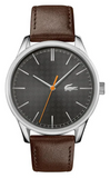 Lacoste Vienna Grey Dial Brown Leather Strap Watch for Men - 2011045