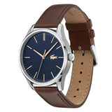 Lacoste Vienna Blue Dial Brown Leather Strap Watch for Men - 2011046
