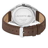 Lacoste Vienna Blue Dial Brown Leather Strap Watch for Men - 2011046