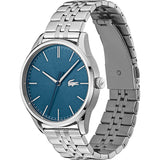 Lacoste Vienna Blue Dial Silver Steel Strap Watch for Men - 2011049