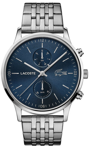 Lacoste Madrid Blue Dial Silver Steel Strap Watch for Men - 2011067