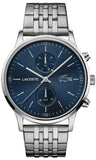 Lacoste Madrid Blue Dial Silver Steel Strap Watch for Men - 2011067