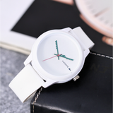 Lacoste 12.12 White Dial White Silicone Strap Watch for Men - 2011069