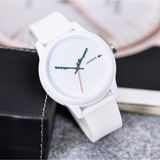 Lacoste 12.12 White Dial White Silicone Strap Watch for Men - 2011069