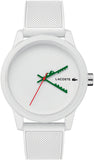Lacoste 12.12 White Dial White Silicone Strap Watch for Men - 2011069