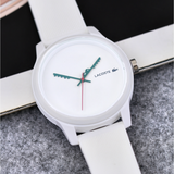 Lacoste 12.12 White Dial White Silicone Strap Watch for Men - 2011069