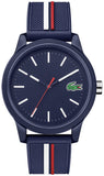 Lacoste 12.12 Blue Dial Two Tone Silicon Strap Watch for Men - 2011070