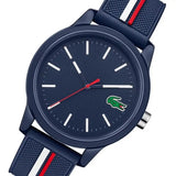 Lacoste 12.12 Blue Dial Two Tone Silicon Strap Watch for Men - 2011070