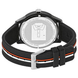 Lacoste 12.12 Black Dial Black Silicon Strap Watch for Men - 2011071