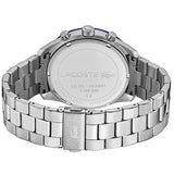 Lacoste Boston Chronograph Blue Dial Silver Steel Strap Watch for Men - 2011081