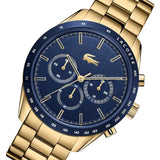 Lacoste Boston Blue Dial Gold Steel Strap Watch for Men - 2011096