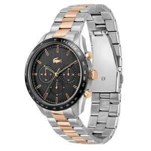 Lacoste Boston Gray Dial Two Tone Steel Strap Watch for Men - 2011112