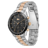 Lacoste Boston Gray Dial Two Tone Steel Strap Watch for Men - 2011112