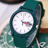 Lacoste 12.12 White Dial Green Silicon Strap Watch for Men  - 2011135
