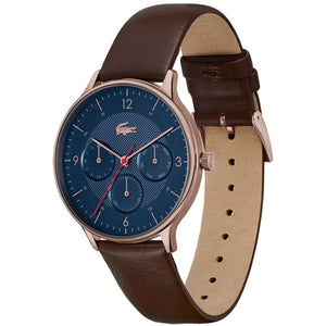 Lacoste Club Blue Dial Brown Leather Strap Watch for Men - 2011141
