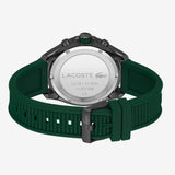Lacoste Tiebreaker Chronograph Black Dial Green Silicon Strap Watch for Men - 2011153