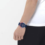 Lacoste Tiebreaker Chronograph Blue Dial Blue Silicon Strap Watch for Men - 2011154