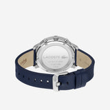 Lacoste Replay Chronograph Blue Dial Blue Leather Strap Watch for Men - 2011176