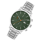 Lacoste Replay Green Dial Silver Steel Strap Watch for Men - 2011178