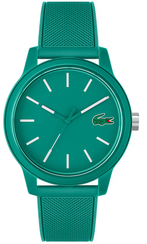 Lacoste 12.12 Cyan Green Dial Cyan Green Silicon Strap Watch for Men  - 2011192