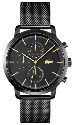 Lacoste Replay Black Dial Black Steel Strap Watch for Men - 2011194