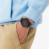 Lacoste Replay Black Dial Black Steel Strap Watch for Men - 2011194