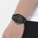 Lacoste Replay Black Dial Black Steel Strap Watch for Men - 2011194