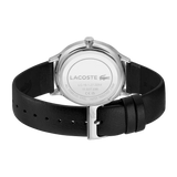 Lacoste Club Multidial Black Dial Black Leather Strap Watch for Men - 2011226
