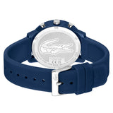 Lacoste 12.12 Chronograph Blue Dial Blue Silicone Strap Watch for Men - 2011244