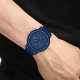 Lacoste 12.12 Chronograph Blue Dial Blue Silicone Strap Watch for Men - 2011244