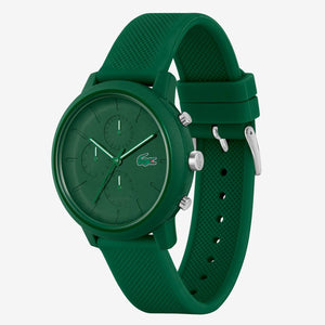 Lacoste 12.12 Chronograph Green Dial Green Silicon Strap Watch for Men - 2011245