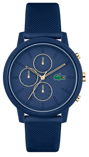 Lacoste 12.12 Blue Dial Blue Silicon Strap Watch for Men - 2011248