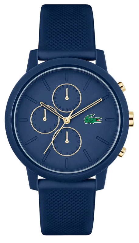 Lacoste 12.12 Blue Dial Blue Silicon Strap Watch for Men - 2011248