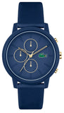 Lacoste 12.12 Blue Dial Blue Silicon Strap Watch for Men - 2011248
