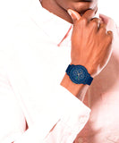 Lacoste 12.12 Blue Dial Blue Silicon Strap Watch for Men - 2011248