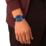 Lacoste Neoheritage Chronograph Blue Dial Blue Silicone Strap Watch for Men - 2011253