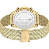 Lacoste Neoheritage Chronograph Black Dial Gold Mesh Strap Watch for Men - 2011254