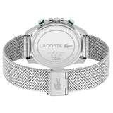Lacoste Neoheritage Chronograph Green Dial Silver Steel Strap Watch for Men - 2011255