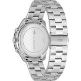 Lacoste Boston Chronograph Beige Dial Silver Steel Strap Watch for Men - 2011271