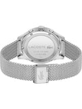 Lacoste Apext Black Dial Silver Steel Strap Watch for Men - 2011298