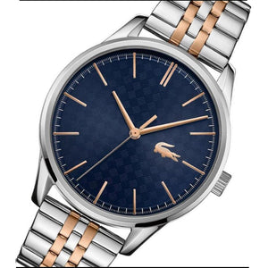 Lacoste Vienna Blue Dial Two Tone Steel Strap Watch for Men - 2011048