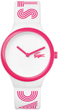 Lacoste Goa White Dial Two Tone Silicone Strap Watch for Woman - 2020106