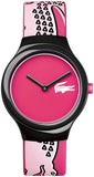 Lacoste Goa Pink Dial Two Tone Silicon Strap Watch for Women - 2020115